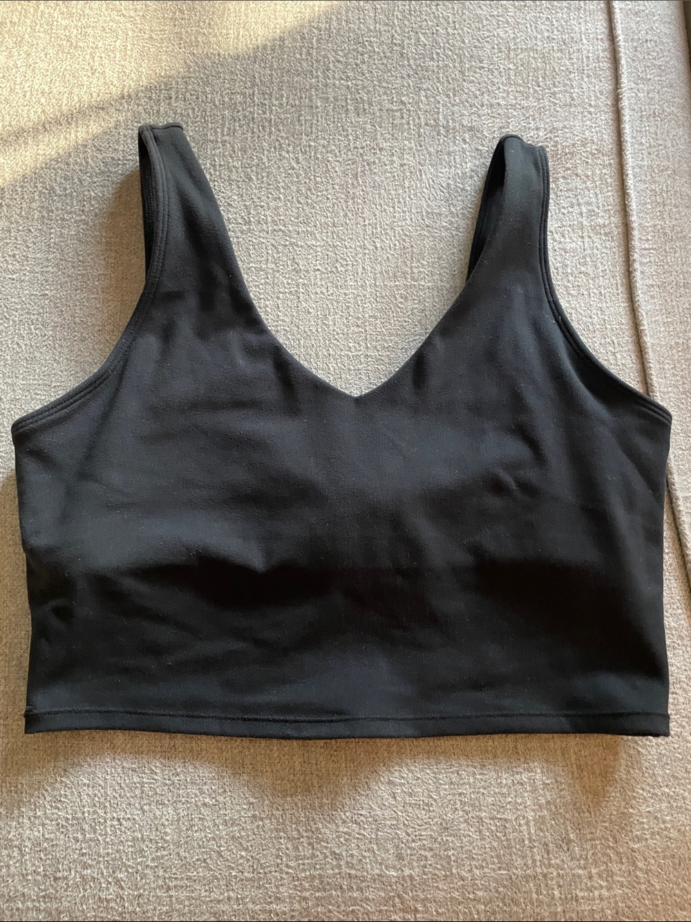 P'tula Black V-Neck Crop Top